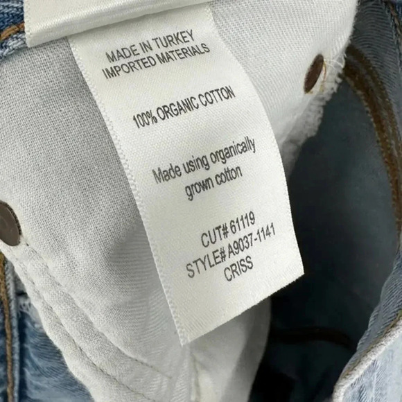 Agolde Criss Cross Straight Leg High Rise Jeans Size 33 In Dimension B1627 - Picture 5 of 6